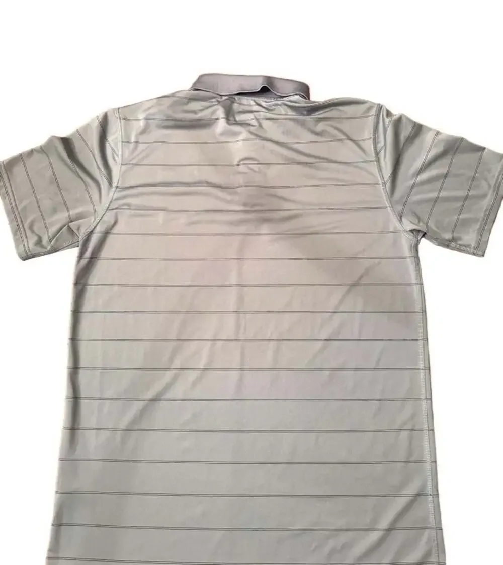 Nike Dri-FIT Striped Golf Polo Shirt Light Grey h1247
